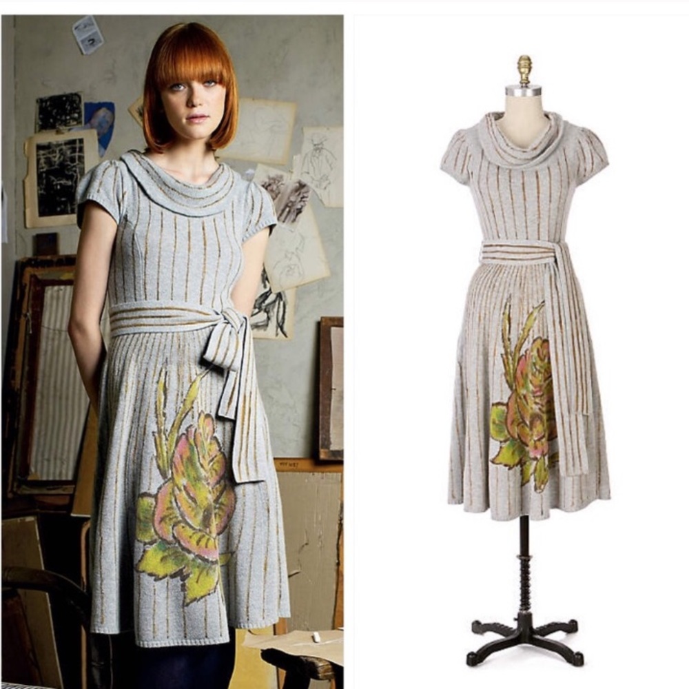 Anthropologie Soft Pour Sweater Dress